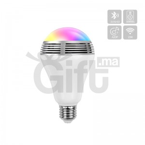 Smart led Ampoule - Lampe avec Bluetooth Haut Parleur E27 Base Sans Fil
