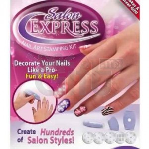 Salon Express - Nail Art Stamping Kit Pour Des Ongles Personnaliser et Décorer