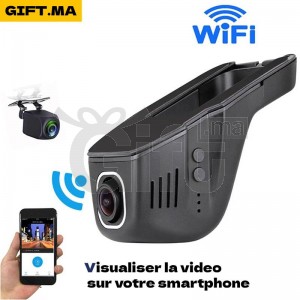 DashCam Double Lentille - WIFI Hidden Car DVR 1080P Full HD 170 Angle + Caméra Arrière