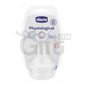 CHICCO – Tétine physiologique En silicone – 0m+ (Pack de 2)