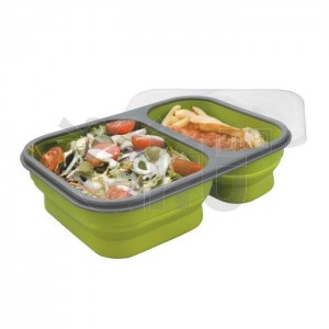 Lunch box en silicone à double compartiment