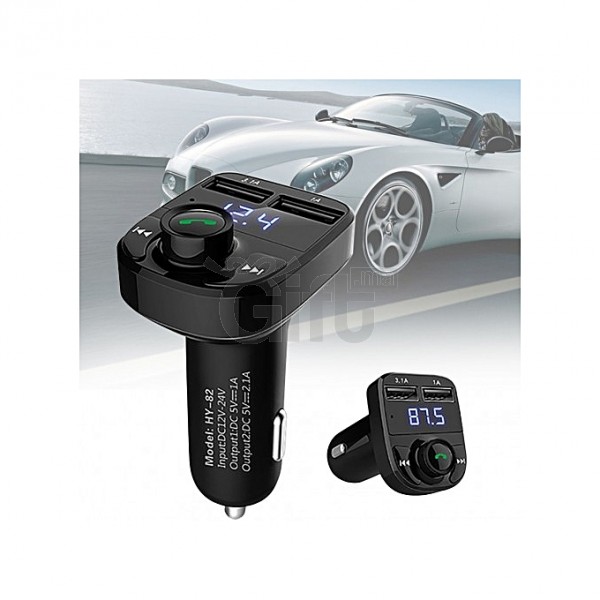 Transmetteur Bluetooth de voiture Fm Kit sans fil Mains libres Musique Mp3  Lecteur Dual Usb Car Chargeur Rapide Adaptateur avec Micro intégré, Double  Chargeur USB 5V / 3.1 A An