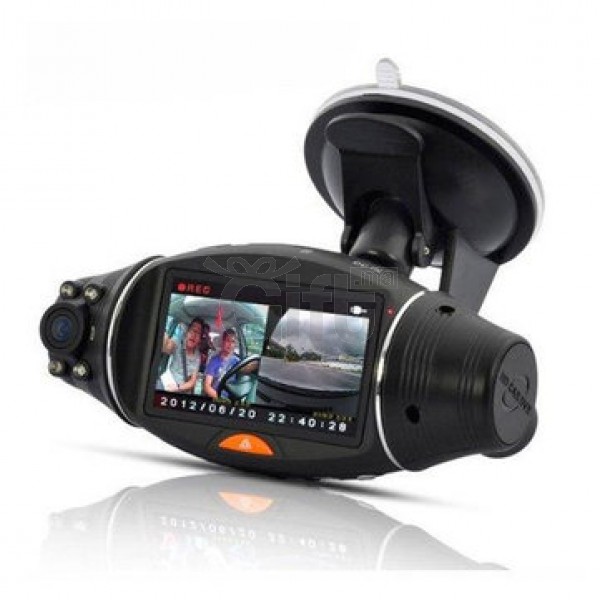 Dashcam caméra double auto embarquée enregistreur avec GPS logger et  capteur gravité