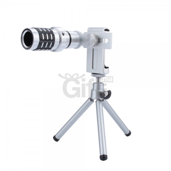 Lentille universelle de télescope de zoom optique de zoom 12X de téléphone  portable avec le clip