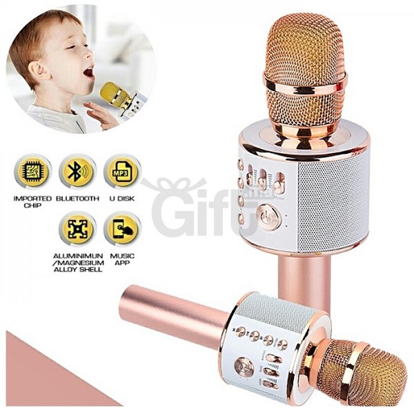 Ws 858 Karaoke Microphone sans fil Bluetooth  Microphone sans fil  Haut-parleur Ws 858 - Microphones - Aliexpress