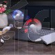 Mini ventilateur USB - Tige flexible - Avec message LED lumineux ' I LOVE YOU'