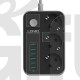 Multiprise LDNIO - 3 Prise de courant 6 Port USB