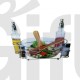Set de 8pcs Saladier en verre et ses accessoires
