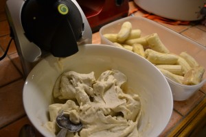 la glace à la banane, surtout quand on la mange avec du chocolat fondu.